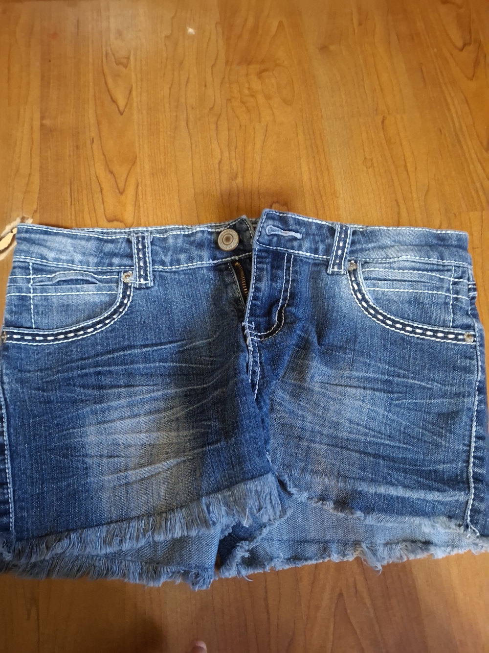Women's Stretch Denim Cutoff Shorts Size 5/6 Frayed Hem (CFD 076)
